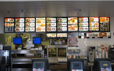 Fast Food Menu Board